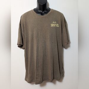 Men's Vintage Twin Peaks "I'd Tap That" Brown T-shirt Size XXL